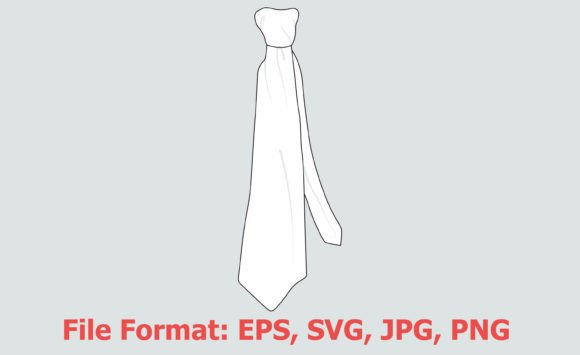 Download Tie Flat Sketch Vector Svg Template - Premium Bundle