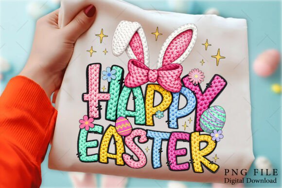 Download Happy Easter Faux Crochet Png - Easter faux crochet Collection