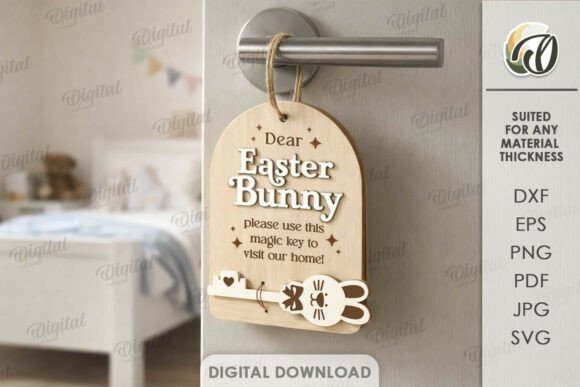 Download Easter Magic Key Door Hanger Laser Cut - Easter magic Collection