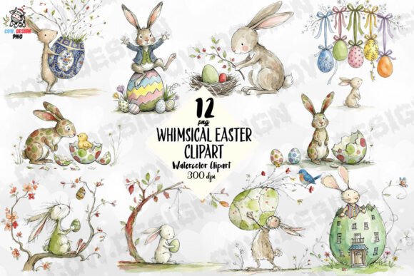 Download Whimsical Easter Clipart PNG - Easter clipart Collection