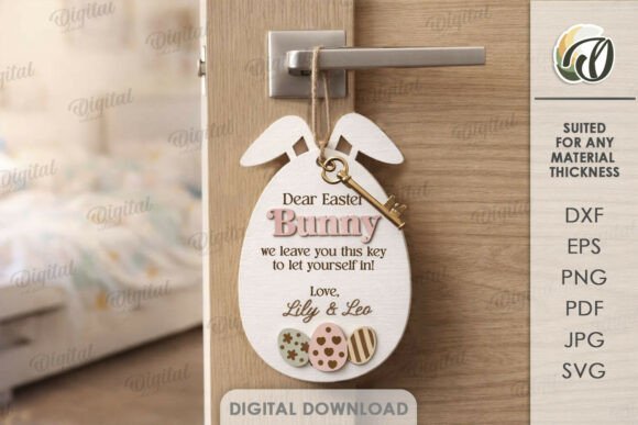 Download Easter Magic Key Door Hanger Laser Cut - Easter magic Collection
