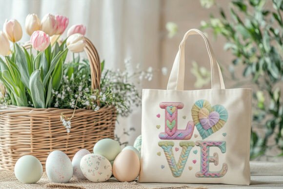 Download LOVE Easter Faux Crochet PNG - Easter faux crochet Collection