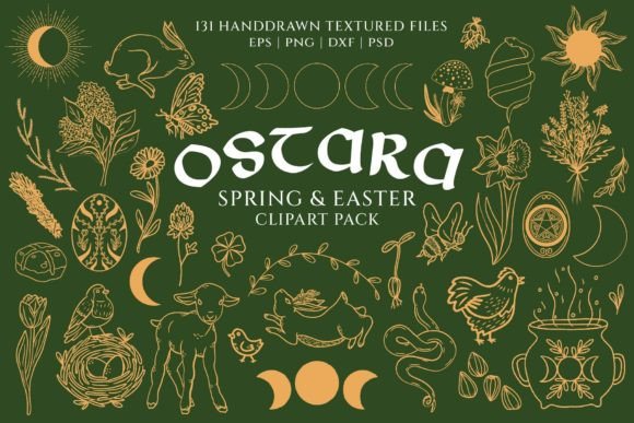 Download Ostara, Spring, Easter Clipart Bundle - Easter clipart Collection
