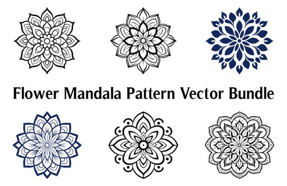 Download Flower Mandala Pattern Vector SVG Bundle - Vector svg Collection